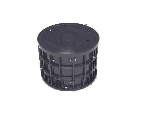 Composite valve box, 210mm opening, hinged